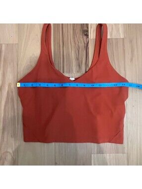 Lululemon Align Tank Nulu Shelf Bra Rustic Coral Size 10 Yoga Crop Top